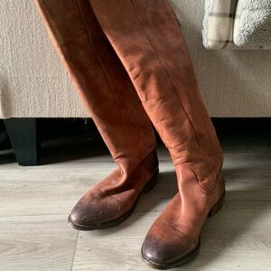 Leather riding boots